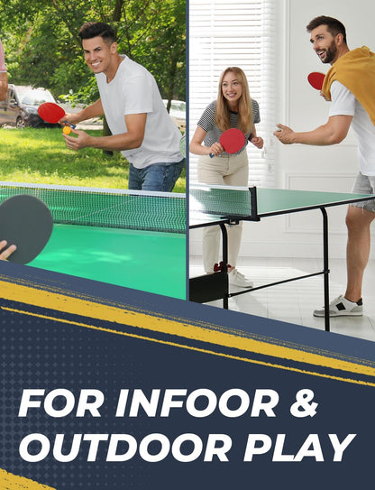 Ping Pong Paddles Set Table Tennis Rackets with Balls and Storage Case, 2/4 Premium Ping Pong Rackets for Indoor Outdoor