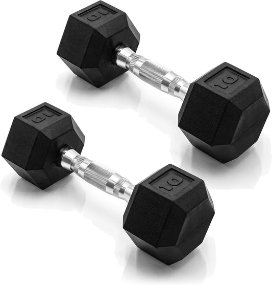 Coated Hex Dumbbell Weight - Pairs | Multiple Options