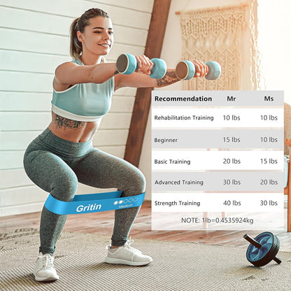 Professional Resistance Bands Set of 5 - Skin-Friendly Fitness Loop Bands with Varying Strength Levels and Travel Case - Perfect for Home, Gym, Yoga, and Training