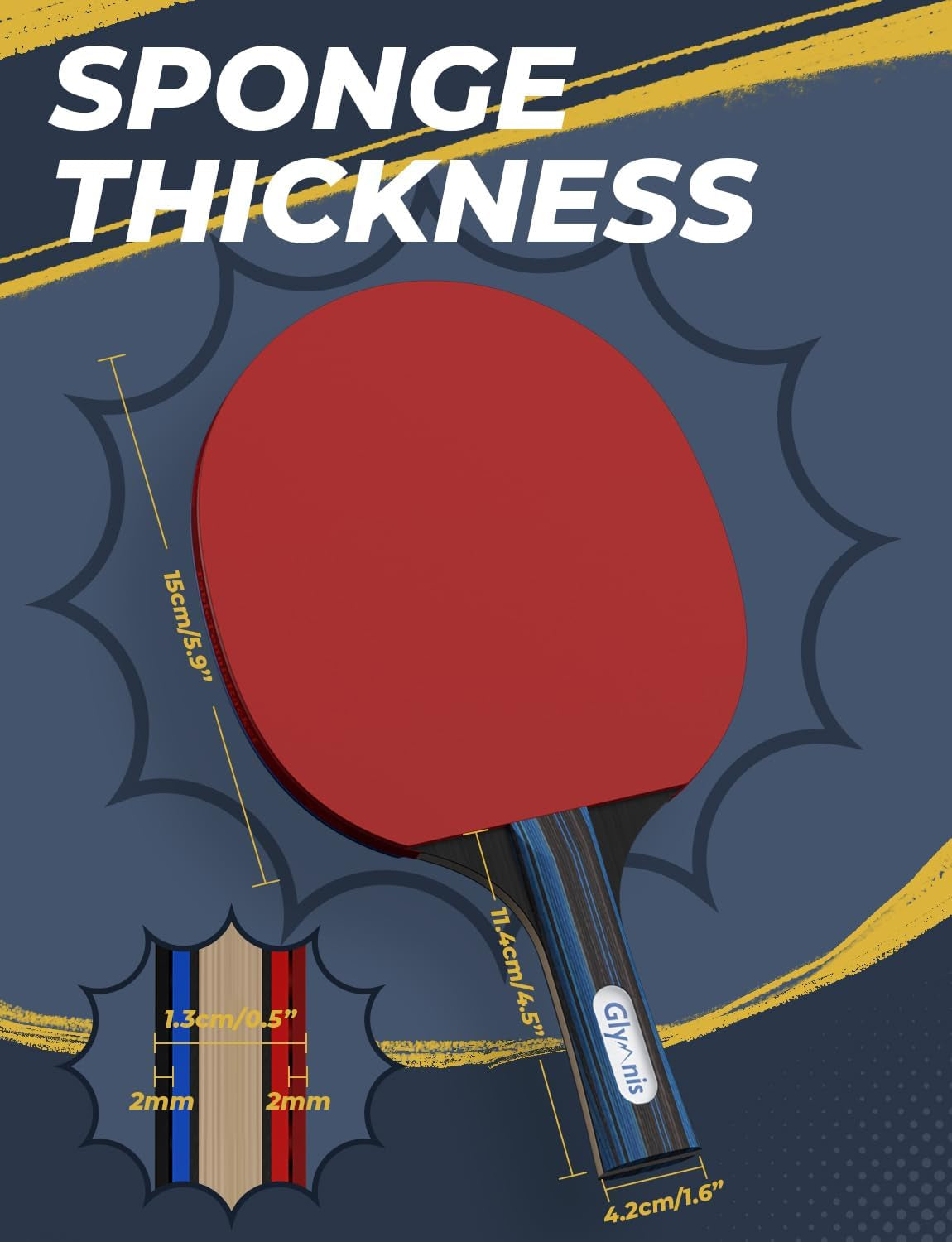 Ping Pong Paddles Set Table Tennis Rackets with Balls and Storage Case, 2/4 Premium Ping Pong Rackets for Indoor Outdoor